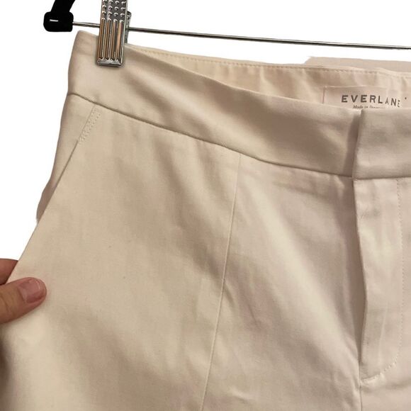 Everlane NWOT White Structure Stretch Wide Leg Minimalist Trouser Pants Pockets - Picture 5 of 6